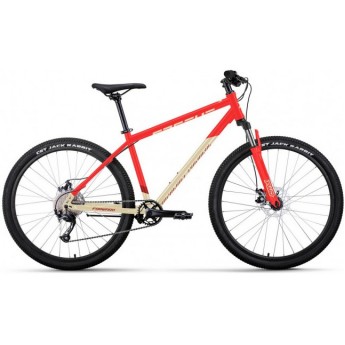 Велосипед FORWARD APACHE 27,5 2.0 D 27,5", рама 19", красный/бежевый, 2023 Велосипед FORWARD APACHE 27,5 2.0 D 27,5", рама 19", красный/бежевый, 2023