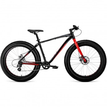 Велосипед FORWARD BIZON 26 D 2022, черный/красный Велосипед FORWARD BIZON 26 D 2022, черный/красный
