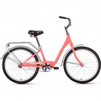 Велосипед FORWARD GRACE 24 (2021) коралловый/бежевый с рамой 13" Велосипед FORWARD GRACE 24 (2021) коралловый/бежевый с рамой 13"
