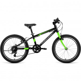 Велосипед FORWARD RISE 20 2.0, рама 10.5", 2020-2021, черный/ярко-зеленый Велосипед FORWARD RISE 20 2.0, рама 10.5", 2020-2021, черный/ярко-зеленый